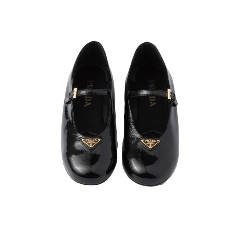 PRADA Flat Casual Single Shoes Women's Black-5