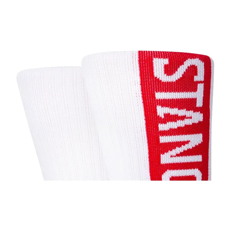 Stance Mid Calf Socks Men's 1 Pack White Red-2