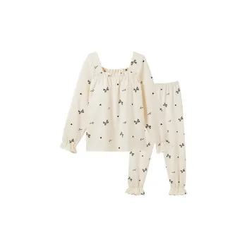 OUSHIBO Pajama Set Women's Beige