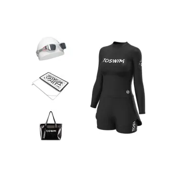 TOSWIM Swim Set Five Piece Set Women's Ink Fish Black