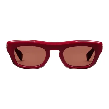 GUCCI Acetate Rectangular Sunglasses Men's Red