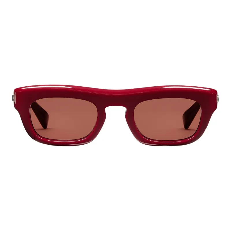 GUCCI Acetate Rectangular Sunglasses Men's Red-0