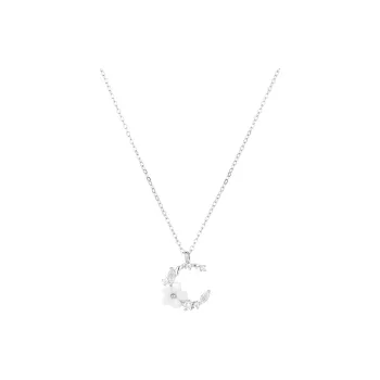 KING OF BLING 999 Fine Silver Zircon Necklaces Women's