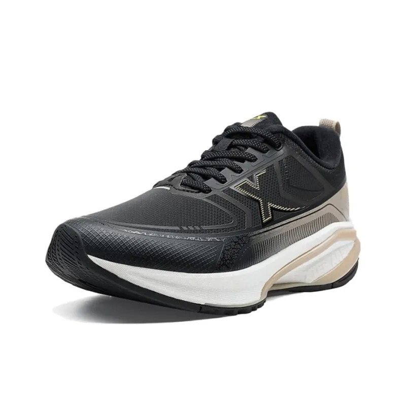 XTEP Slip Resistant Warm Low Top Casual Running Shoes Men's Black Umber-1