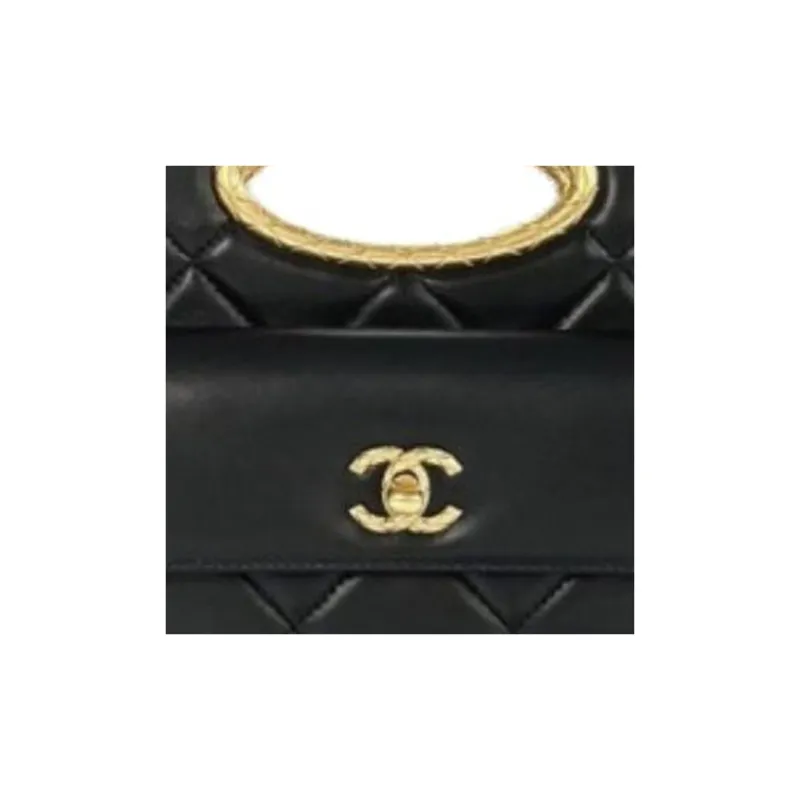 CHANEL Leather Shoulder Bag, Crossbody Bag, Handbag Women's Black-5