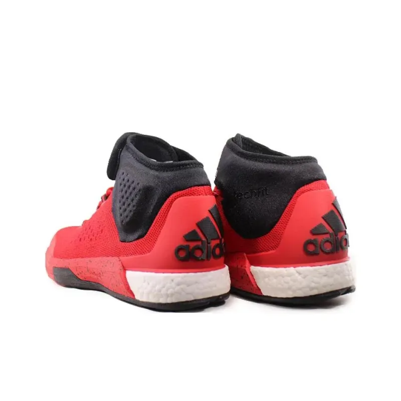 Adidas Crazylight Boost Anti Slip Wear Resistant High Top Basketball Shoes Men's Red-2