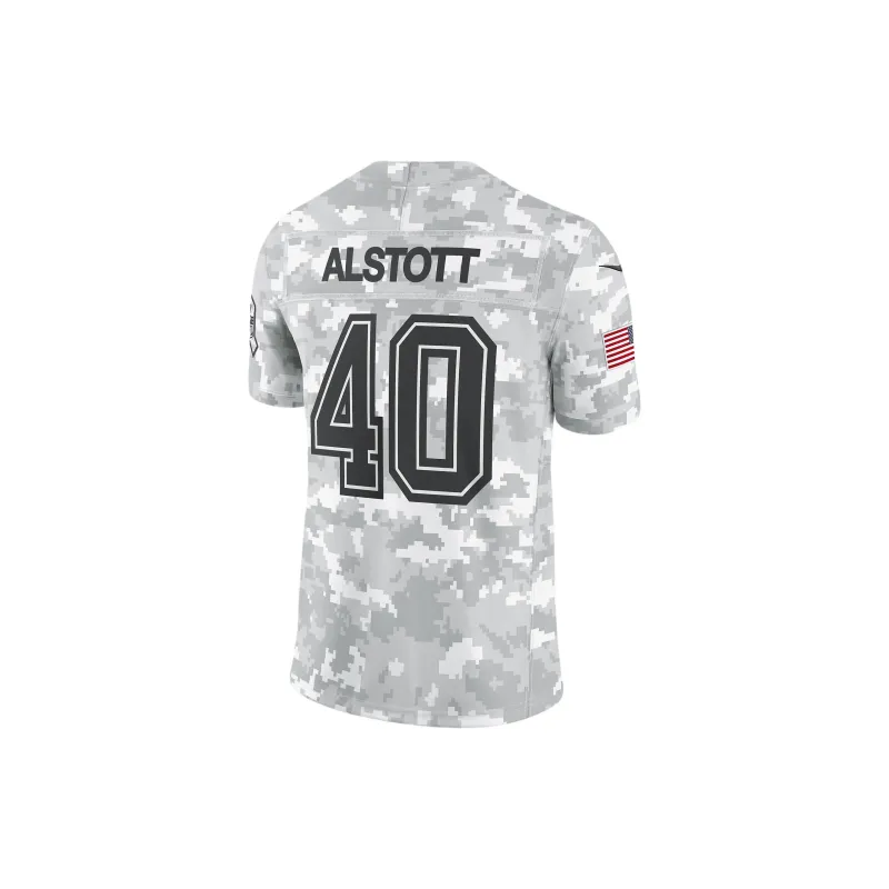 Nike Dri-FitNFL Mike Alstott Tampa Bay Buccaneers Salute To Service Rugby Jerseys Men's White-1