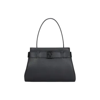 ARMANI EXCHANGEAE PU Bonded Synthetic Leather Tote Bag Shopping Bag Shoulder Bag Crossbody Bag Handbag Women's Black