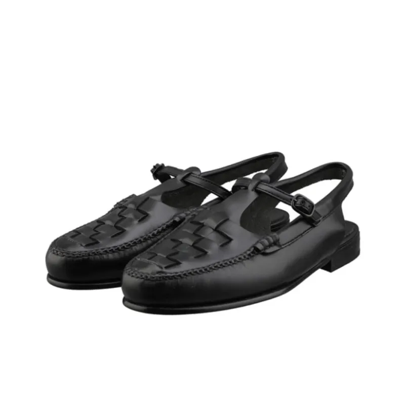 Hereu Roqueta Leather Slingback Loafers-1