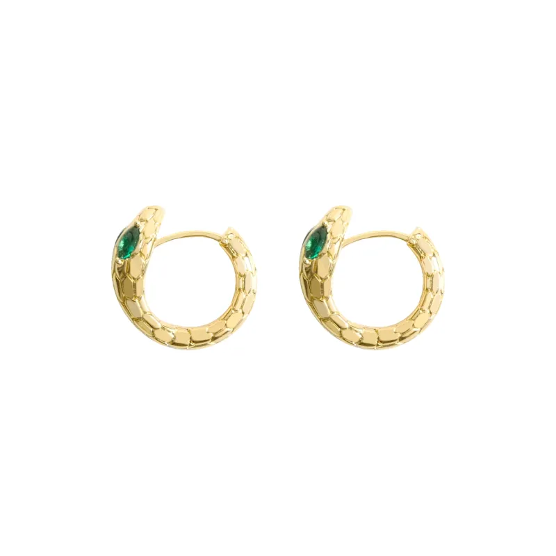 DREAM PARTY Copper Alloy Synthetic Cubic Zirconia Steel Needle Earrings Unisex Gold Silver-1