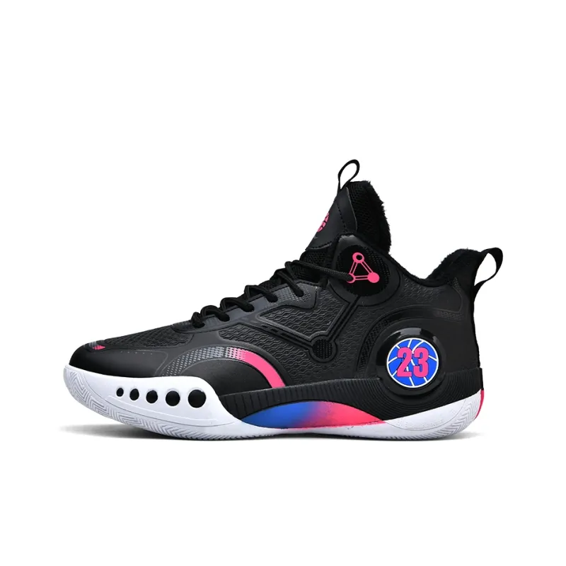 MUSNODO Cushioning, Slip Resistant, Abrasion Resistant, Breathable, Coverage, Rebound Mid Top Basketball Shoes Unisex-37