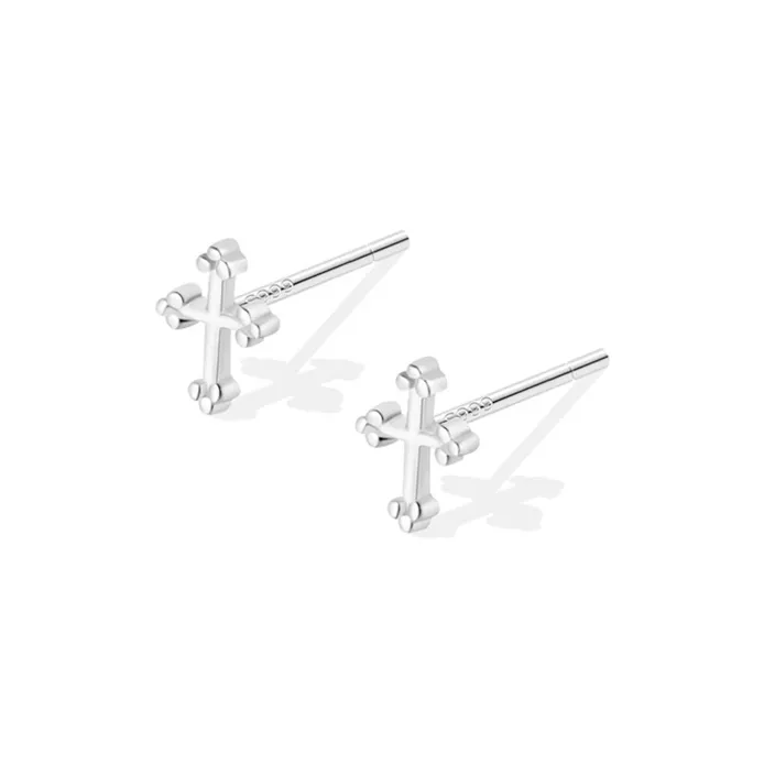 ETAHLOVE Sterling Silver Stud Earrings Women's Love Confession Birthday Gift-0