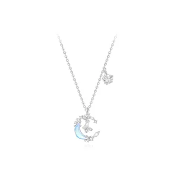 GLOIRE S925 Silver Necklaces Women's Elegant Luxe Versatile Commute Date