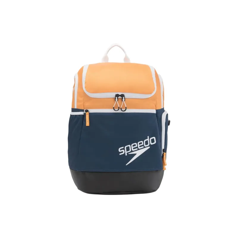 Speedo Canvas Bag Backpack Regular Unisex Yellow & Marine Blue-0