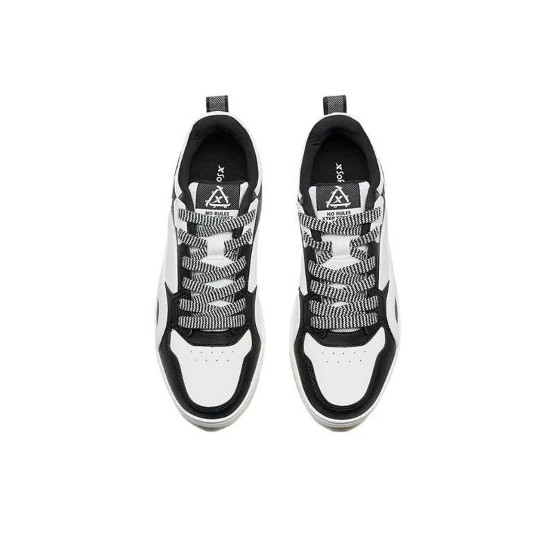 XTEP Master Of The Beast Anti Slip Wear Resistant Low Top Skateboard Shoes Men's Black White-3