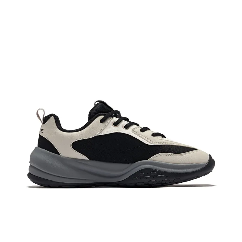 Erke Pudding Wear-resistant And Lightweight Low-Top Casual Shoes Men's Positive Black Floating Lime-1