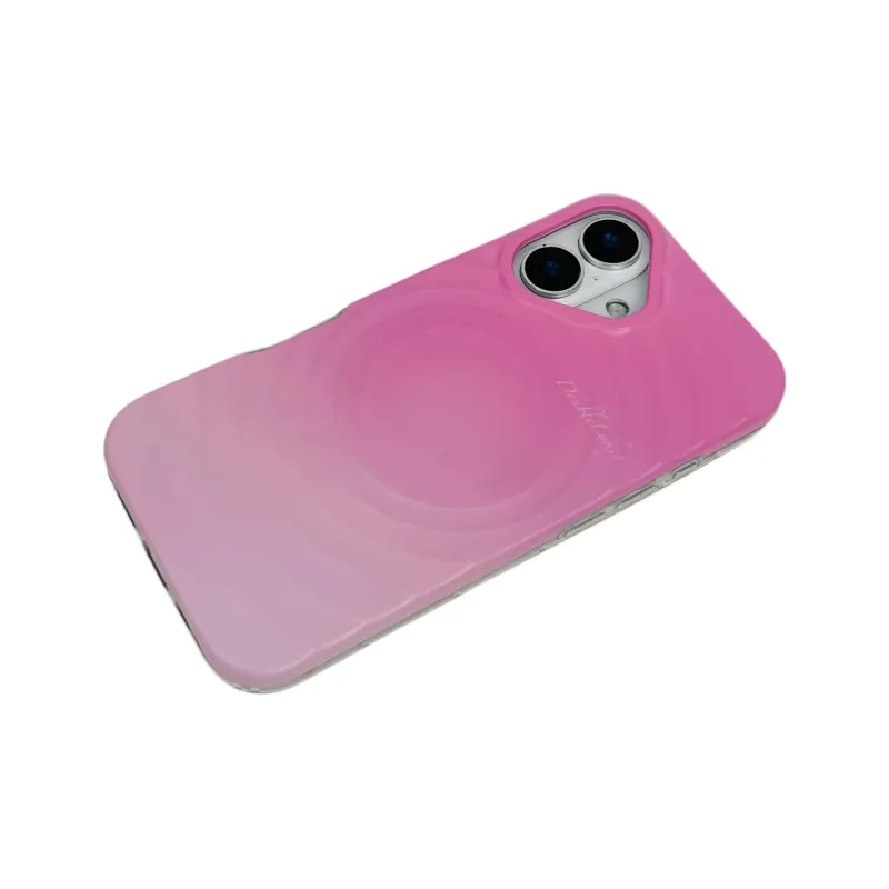 Wei Xin Acrylic Material Pink Donut Magnetic Stand Phone Cases Compatible With IPhone 16/15 Pro Max/Apple 13/14 Pro/Max-7
