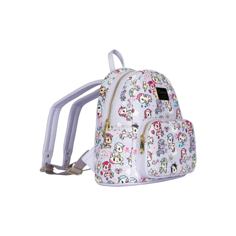 MESUCA Tokidoki Unicorn Collection PU Backpack Regular Women's Black/Purple-2