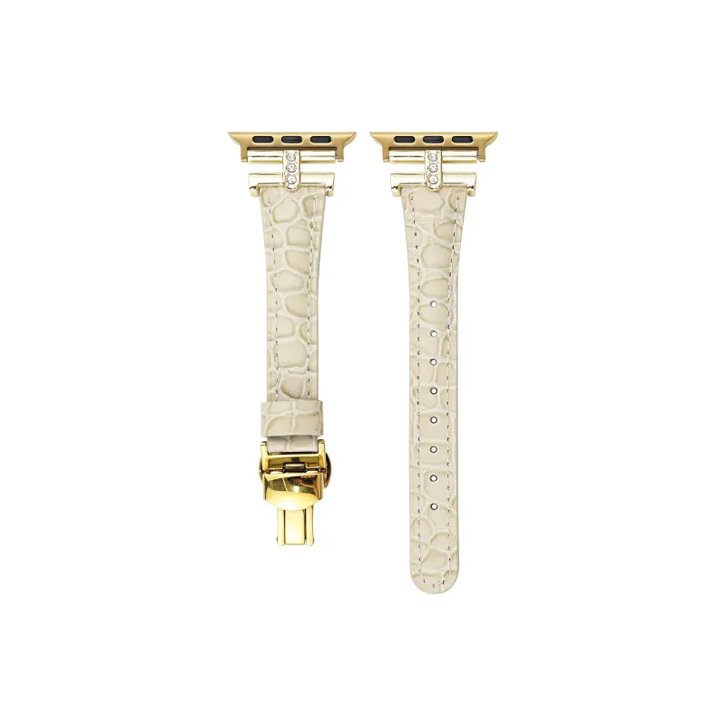 Warbler Dew Apple Compatibility Watch Band Genuine Leather Material-3