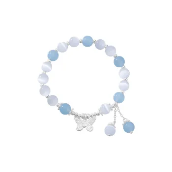 Bubble Scallops Glass Cat Eye Bracelets Unisex