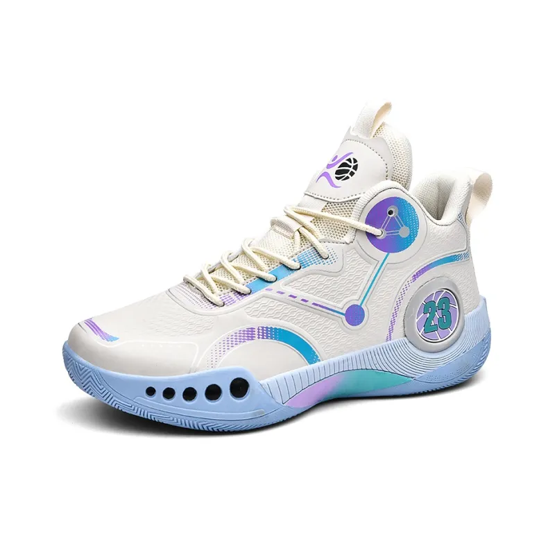 MUSNODO Cushioning, Slip Resistant, Abrasion Resistant, Breathable, Coverage, Rebound Mid Top Basketball Shoes Unisex-21