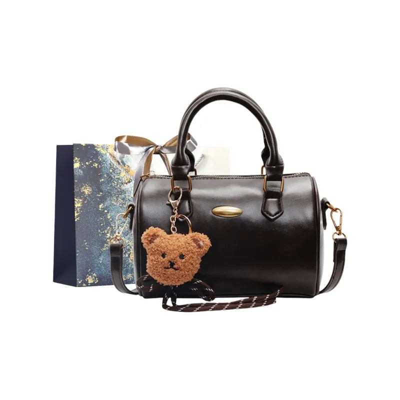 Iman's House PU One Shoulder Handbag Crossbody Bag Women's Ecru/Brown/Coffee/Black-8