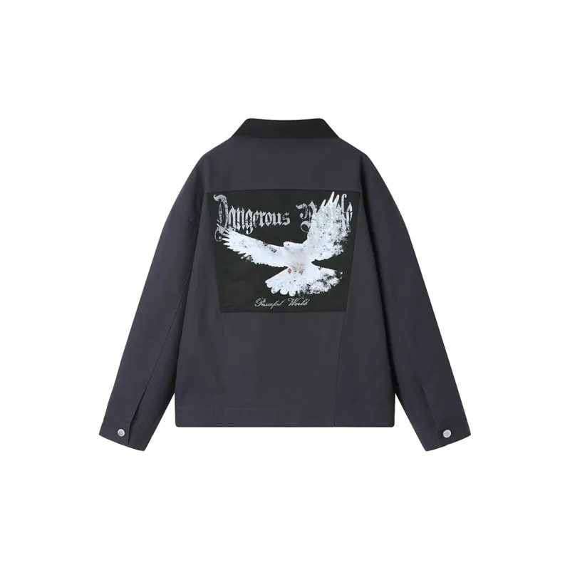 DANGEROUSPEOPLE Jackets Coats Unisex Navy Blue-1