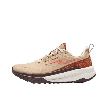 Erke Cushioned Slip Resistant Low Top Running Shoes Women's Beige Brown