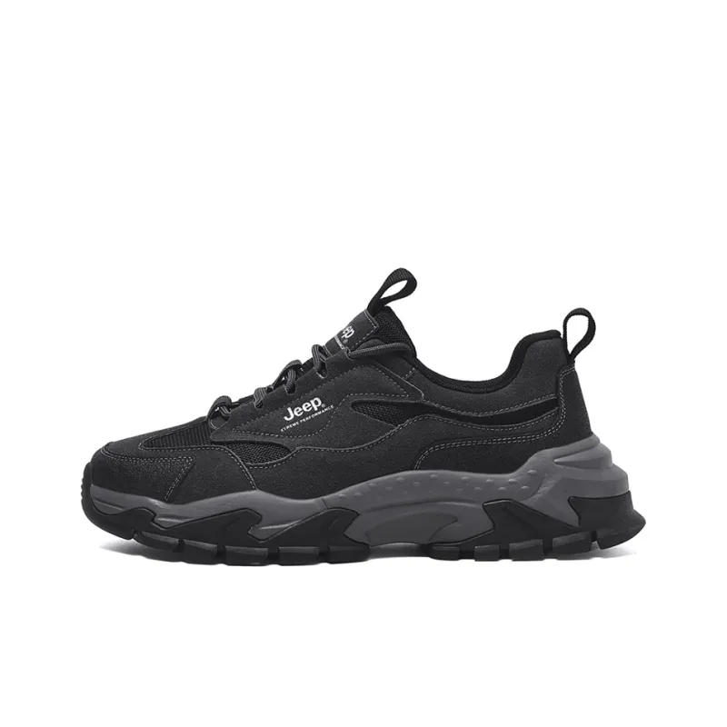 Jeep Low Top Chunky Sneakers Unisex Black-0