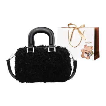 ERANGBEAR Fuzzy Boston Bag Handbag Shoulder Bag Crossbody Bag Regular Women's Multicolor