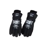 Letter Ski Glove-Black