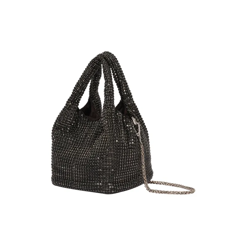 AJIDOU Glass Diamond One Shoulder Handbag Regular Women's Black-3