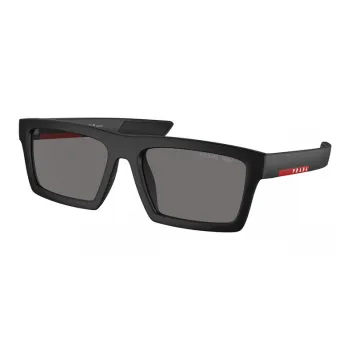 PRADA Injection Molded Metal Rectangular Sunglasses Men's Black