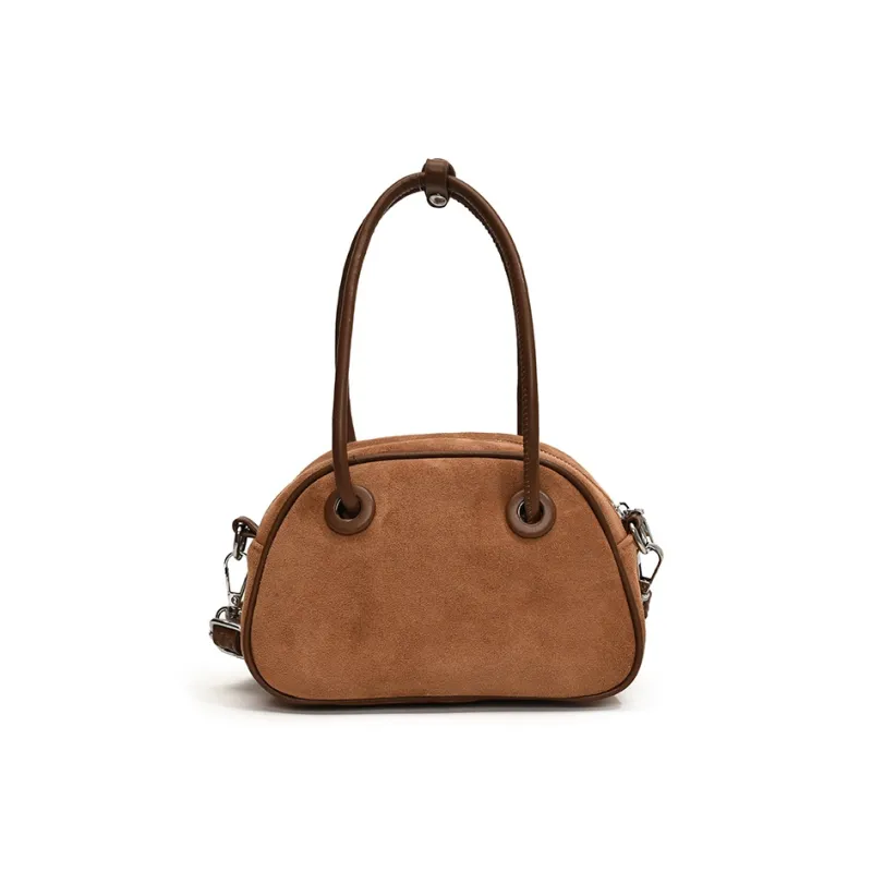 Morellybear PU Bowling Bag Crossbody Bag Regular Women's Black/Coffee/Khaki/Leopard Print Black/Leopard Print Brown-2