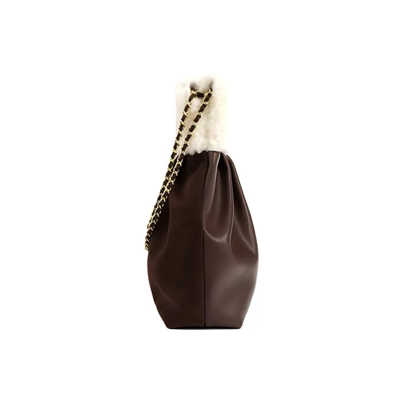 LARTIGENT Cow Leather Shoulder Bag Crossbody Bag Handbag Bucket Bag Small Size Women's Multicolor-2