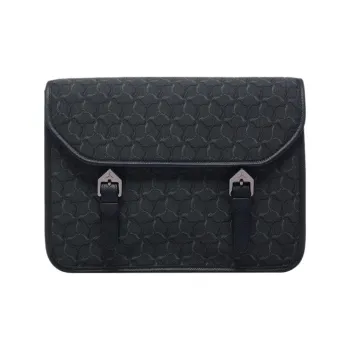 LI NING 1990 Fabric With Leather Messenger Bag, Shoulder Bag, Crossbody Bag Regular Women's Black