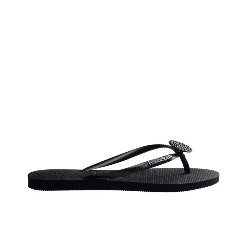 Havaianas Slim Rubber Sole Slip-Resistant Flip Flops Women's Black-1