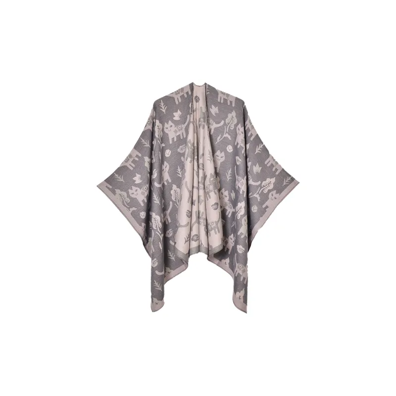 AAJF Polyester Acrylic Shawls Women's-4