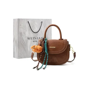 Vigno Synthetic Leather Handbag Regular Women's Caramel Brown/Black