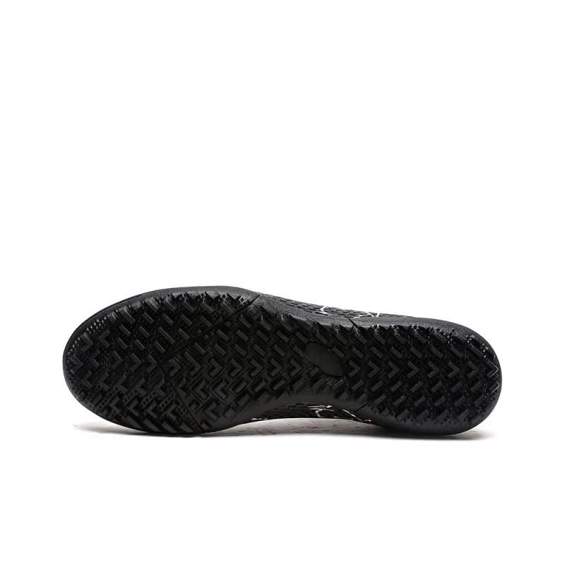 Casillon Cushioning Wear Resistant Lightweight Cushioning Mid Top Kids' Soccer Shoes Black Teenagers-5