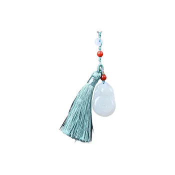 HUWEI Hetian Jade Pendant With Chain White Jade Unisex