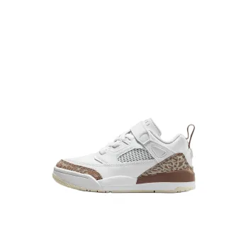 Jordan Spizike Anti Slip Wear Resistant Low Top Children's Basketball Shoes White Brown Children Aged 3 7 Years Old
