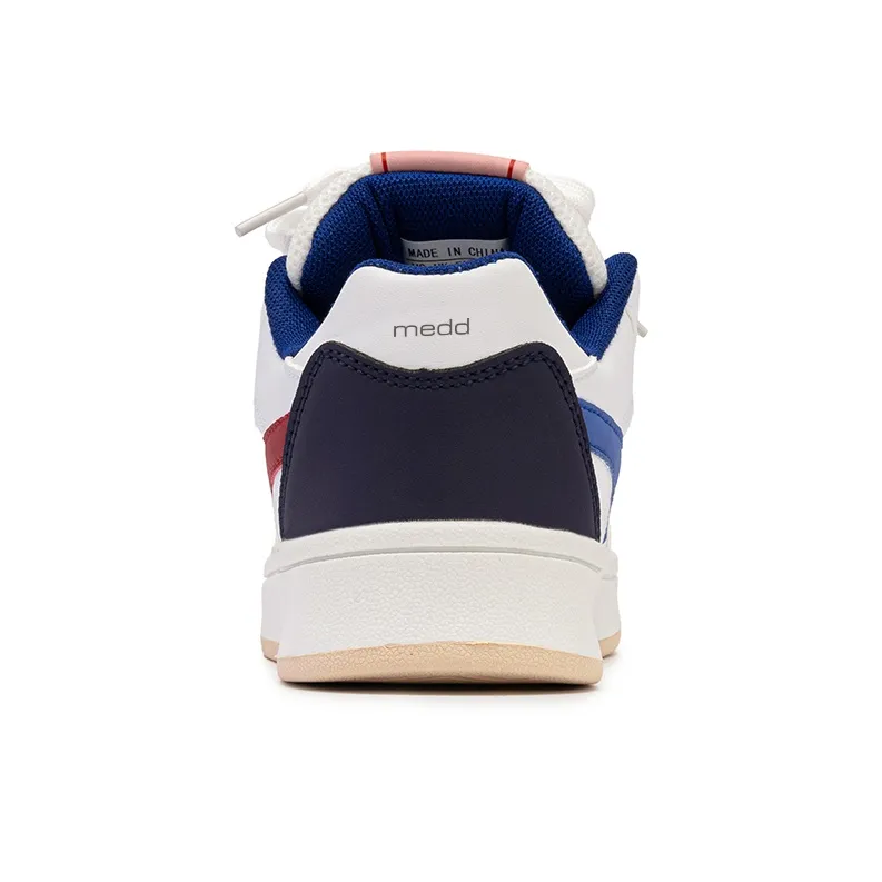 Medd Non-slip Lightweight Low-Top Skateboard Shoes Unisex White And Blue Mandarin Ducks-3