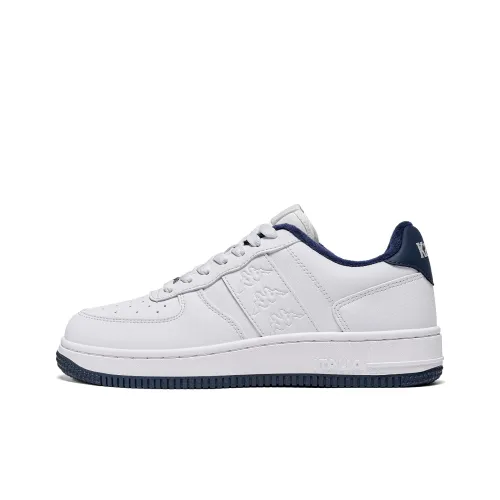 Kappa Back to Back Thermal Slip Resistant And Abrasion Resistant Low Top Skateboard Shoes Unisex White Blue