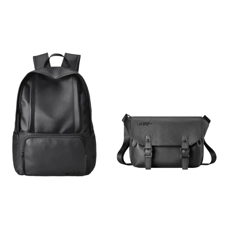 ONRF PVC Computer Backpack Regular Unisex Black-4