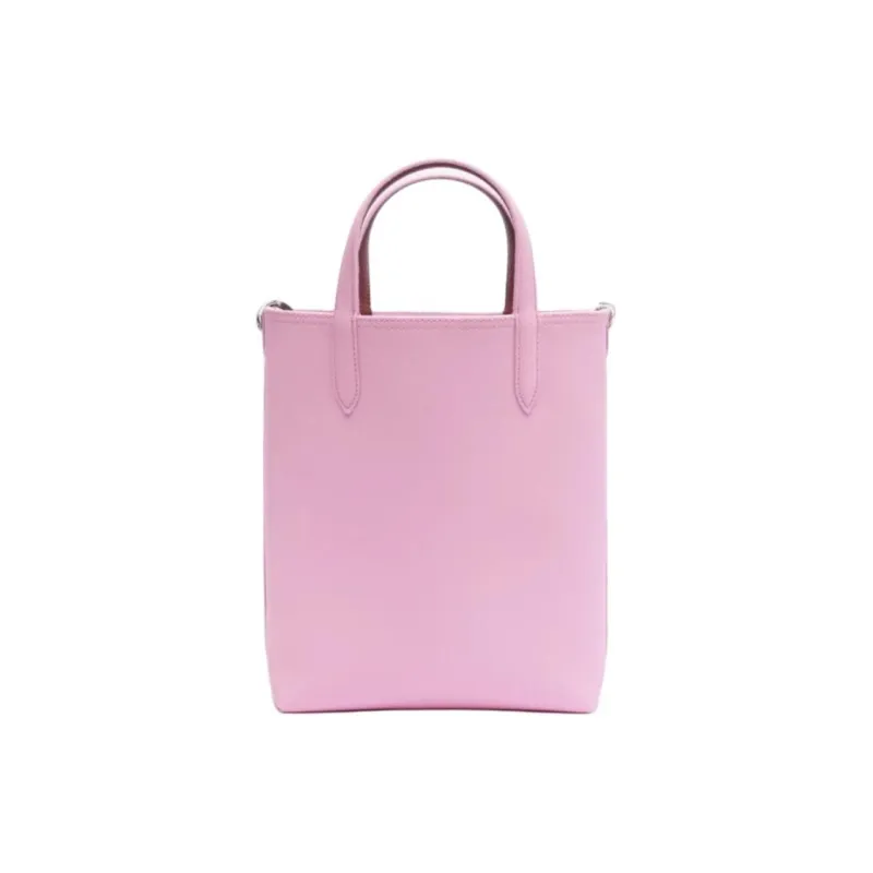 LACOSTE PVC Tote Bag, Shopping Bag, Shoulder Bag, Crossbody Bag, Handbag Medium Size Women's Pink & Burgundy-4