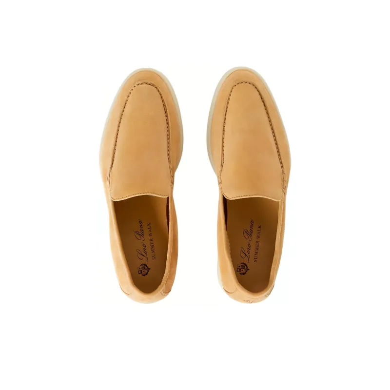 Loro Piana Summer Walk Loafers Women's Beige Yellow-4