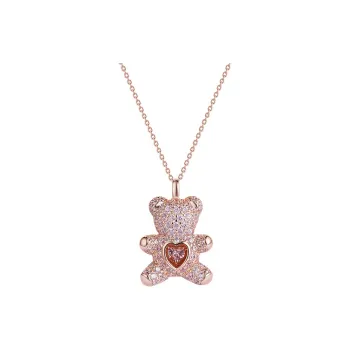 KING OF BLING 925 Sterling Silver With Zircon Necklaces Women's Year Of The Snake