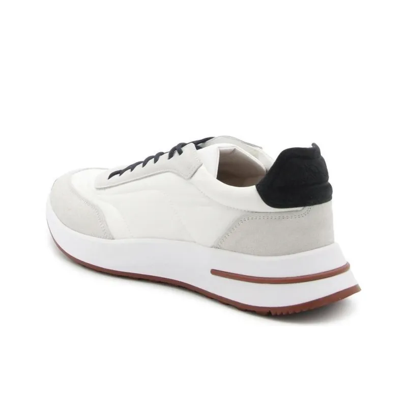 Loro Piana Low Top Casual Shoes Men's White-4