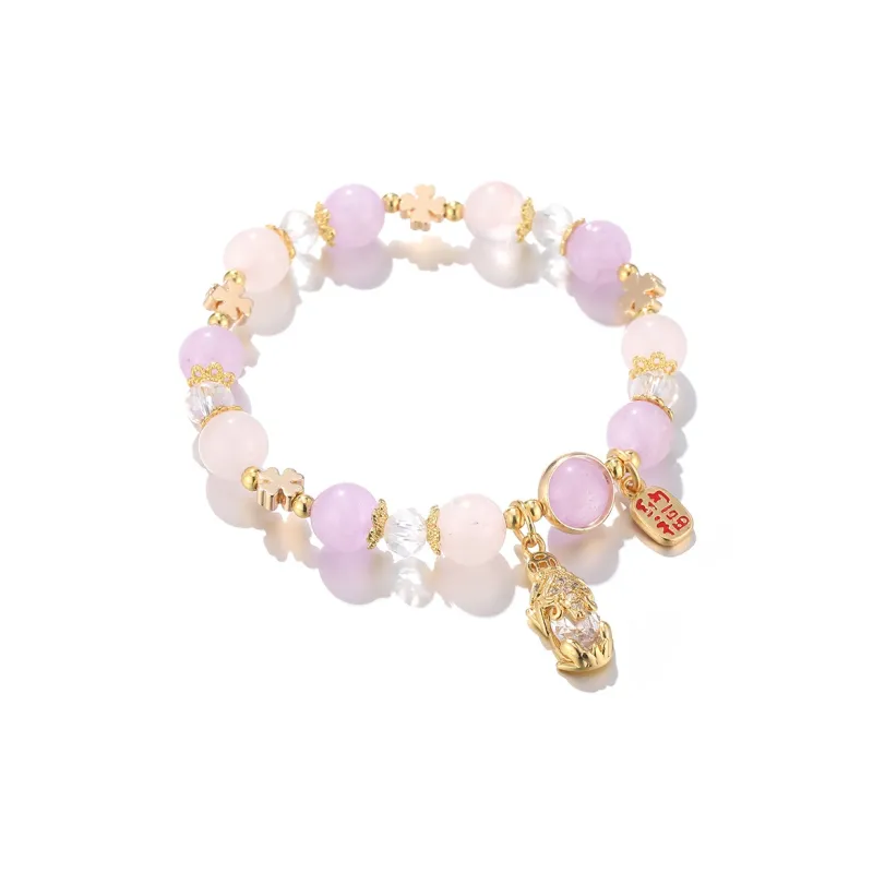 Clect Pink Crystal Bracelets Women's-1